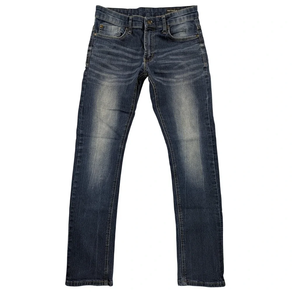 Buffalo David Bitton Jeans Mens‎ 32 Dark Wash Ash-X Basic Skinny Stretch Premium